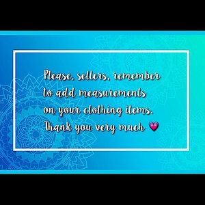 We need measurements 😜